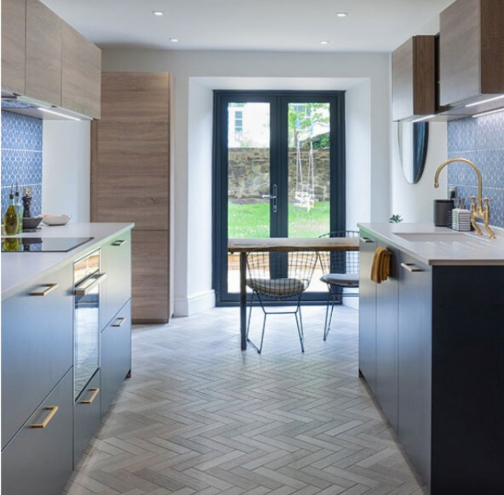 Bristol family kitchen/diner concept and design | kitchen long view | Interior Designers